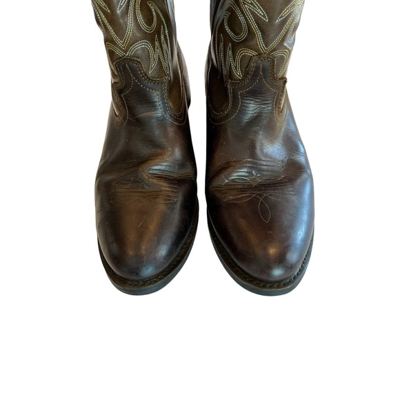 Laredo Paris Round Toe Cowboy  Mens Brown Western Boots  Size 10 1/2 EW … - Picture 3 of 9